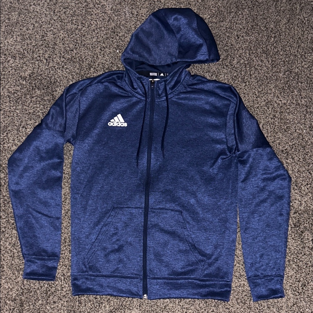 Adidas Navy Full-Zip Hoodie